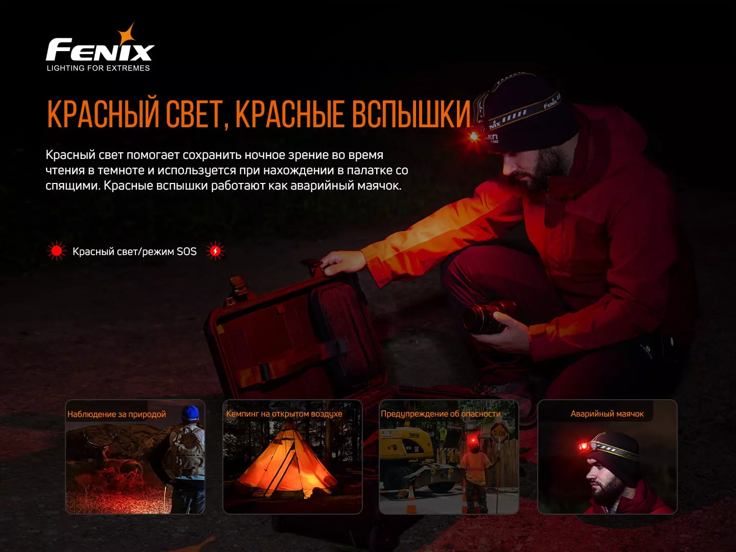 Купить налобный фонарь Fenix HM60R